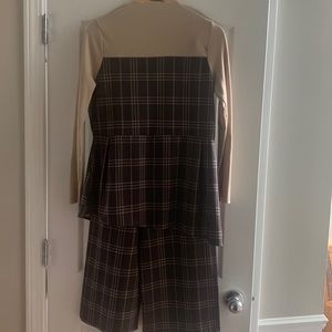 Retro two-piece pantsuit, XS